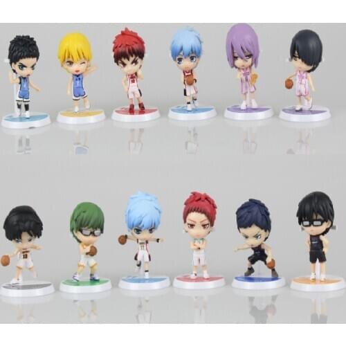 2 Style 6pcs/set 7cm Anime Action Figure Kurokos Basketball Kuroko Tetsuya Hyuga Junpei Aida Riko PVC Model Collection Toy New