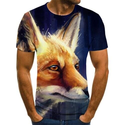 Summer 2021 new 3D printing T-shirt animal printing mens T-shirt printing casual T-shirt o-neck hip hop short sleeve large 6xl