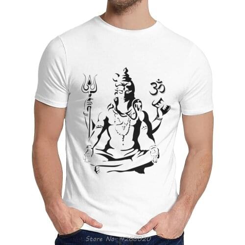 Harajuku Lord Shiva Sketch T Shirt New Custom Cotton Short Sleeve T-shirt Summer Casual Tshirt Hip Hop Shirt Harajuku