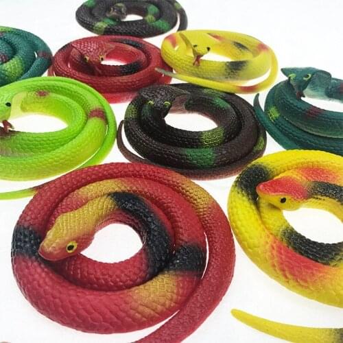75cm Fake Snake Toy Shocker Scary Simulation Rubber Snake Jokes Prank Prop Antistress Toys Kids Gifts