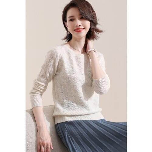 JECH2021Autumn Winter Womens Sweaters V-Neck Warm Pullovers Minimalist Short Knitted Vintage Lady