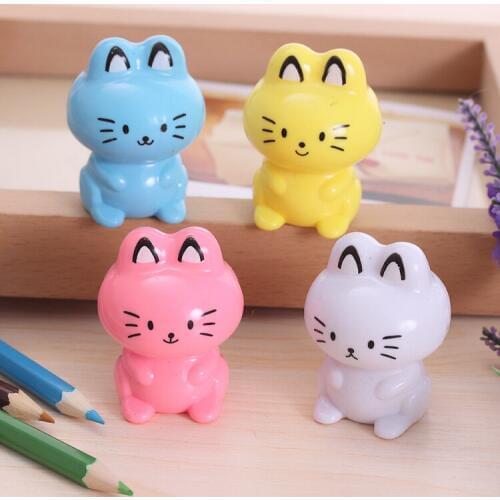 3pcs Stationery w16 Office Cat Creative For w17 Student Supply Kids 6302 Pencil Sharpener Cutter