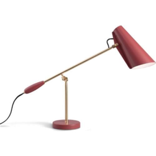 Nordic creative red study desk lamp art bedside bedroom designer model room table lamp