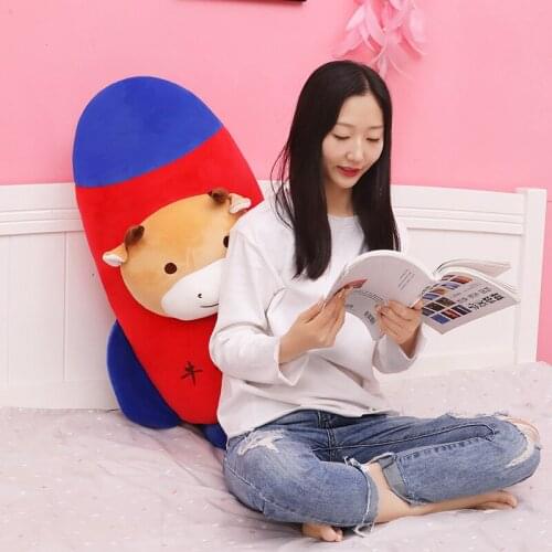 Creative Cattle Rabbit Plush Stuffed Soft Toys Sleeping Animals Sleeping Pillow Children Girlfriend Birthday Gift Kawaii Room De