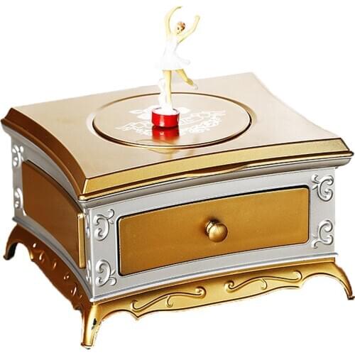 HOT SALES！！！New Arrival Makeup Mirror Drawer Dancing Ballerina Girl Music Box Kids Musical Toy Gift Wholesale Dropshipping