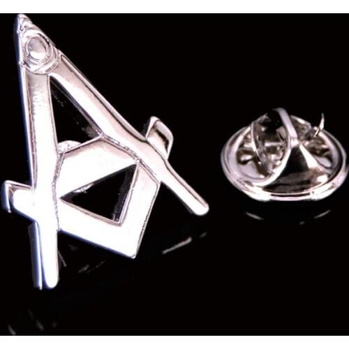 High quality Mans Brooch Lapel Pin silvery masons collar pin Badge Business bra pin Clothing accessories for successful men
