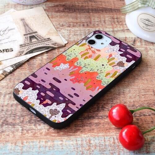 For iPhone Crystal Forest soft TPU border Apple iPhone Case
