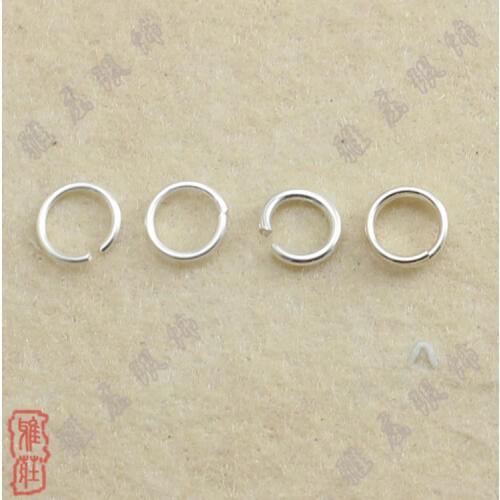 Real 925 sterling silver jewelry findings jump rings diy 6mm dia open split ring argent silver 0.7mm thickness wholesales 40pcs