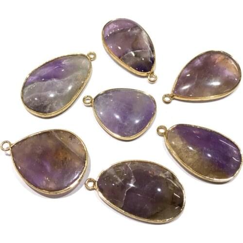 Natural Stone Pendant Water drop shape Pendants for Jewelry Making DIY Necklaces Accessories Reiki Healing Jewellery Gift