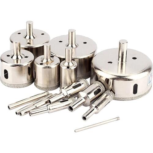 14Pcs/set Hole Saw 3-70mm Diamond Coated Hole Saw Drill Bit Cutter for Glass Tile Marble Glass P Drilling Power Tools