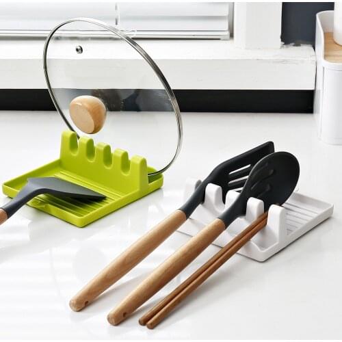 Plastic Spoon Rest Kitchen Organizer for Fork Spatula Rack Spoon Holder Stand Tableware Storage Rack for Spoon Pot Lid Holder