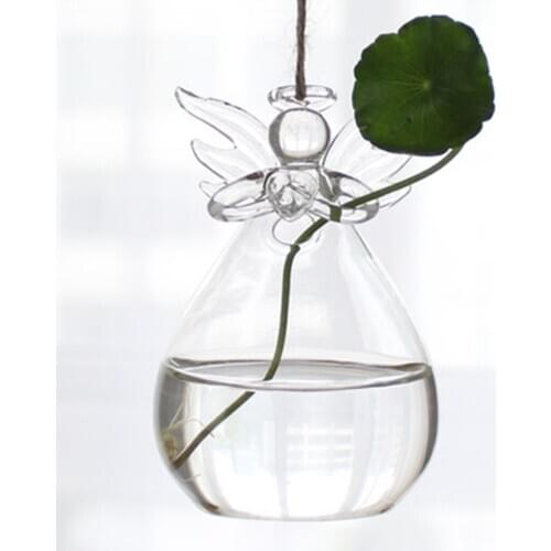 Hanging Glass Vase DIY Planting Hydroponic Plant Flower Container Home Garden Terrarium Home Wedding Desk Decor Bulb Shape