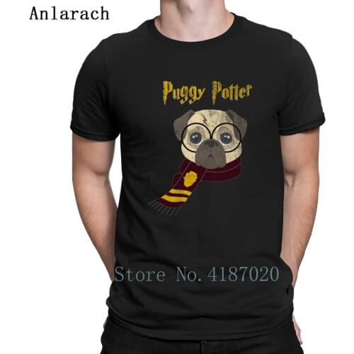 Puggy Magic Wizard Pug Life Funny Pug Tshirt Stylish 2018 Tshirt For Men Solid Color Euro Size Personality Kawaii