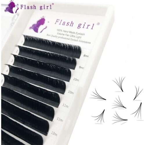 Flash girl Blooming Eyelash Extension 0.07C 8mm-13mm fan eyetension soft fans eyelashes