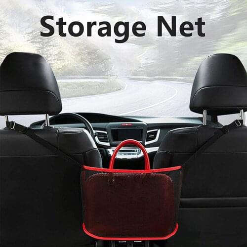Car Net Pocket Handbag Holder Seat Back Net Bag Holder For Car Driver Storage Netting Pouch Barrier Of Back Seat Pet Kids