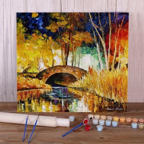 Treasure Bridge Paint By Numbers Complete Kit Acrylic Paints 50*70 Canvas Painting Paintings For Children Handicraft Art
