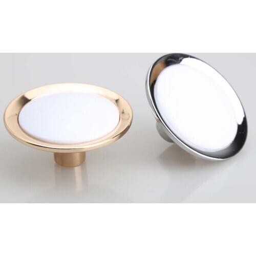 Modern simple fashion furniture knobs silver white drawer cabinet knobs pulls gold dresser cupboard door handles knobs