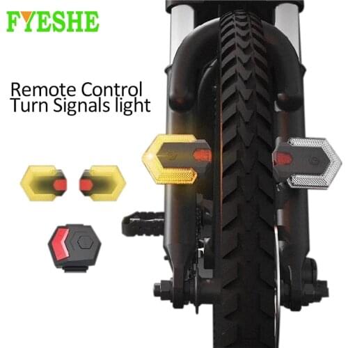 Upgraded Bike Turn Signals LED Light Smart Wireless Remote Control Front and Rear Light MTB Scooter Cycling Safety Warning Light