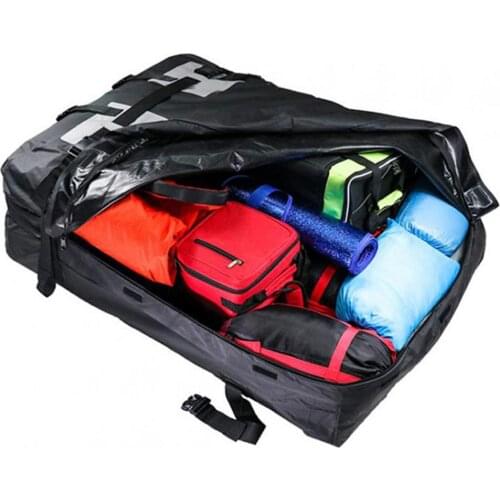 Waterproof Car Roof Luggage Bag PVC Roof Camping Storage Bags Roof Protection Pad Thickened PVC Sandwich Net Roof Travel Bag