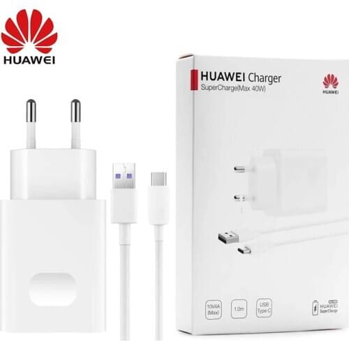 Huawei Charger 40W Original 10V4A Supercharge EU Fast adapter 5A USB type c cable for Mate 20 30 pro p40 p30 pro Honor 20 30 V30