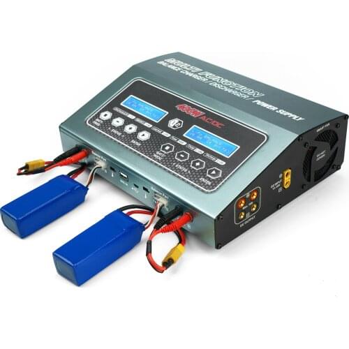 LiPo Charger Smart Battery Charger Balance Charger 2 channel ynchronization mode for 1-7S LiPo Li-Ion 2-24V Pb Battery