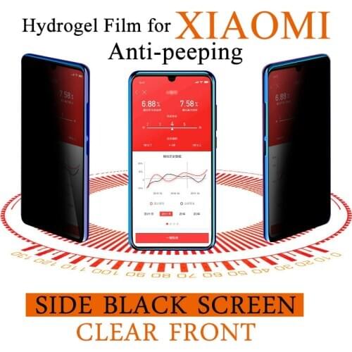 Anti-Peeping Screen Protector For Xiaomi 9X CC9 Mi 10 Ultra Note 9 Max Lite Soft Privacy Hydrogel Film For Redmi 10X K20 K30 Pro