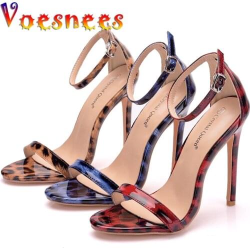 Women Sexy Red Leopard Super Gladiator Ultra High Heel Plus Size \ Sandals for Lady Nightclub Queue Shoes Woman Sandalia Feminin