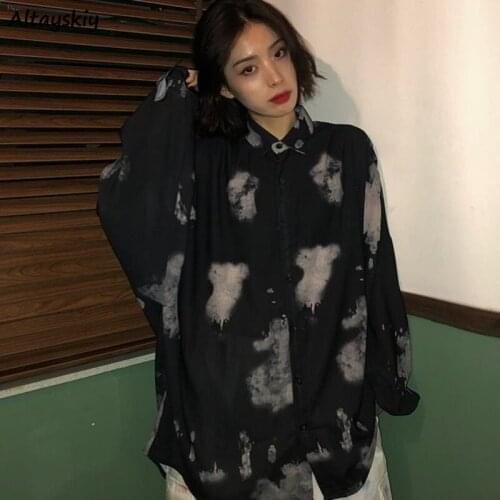 Shirts Women Spring Tie Dye New Loose Comfortable Feminine Design High Quality Streetwear Cool Fashion Ulzzang Leisure Simple