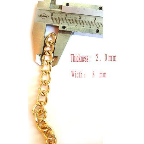 Gold Curb Chain - 11.5mm x 8mm Chunky Chain Gold Finished