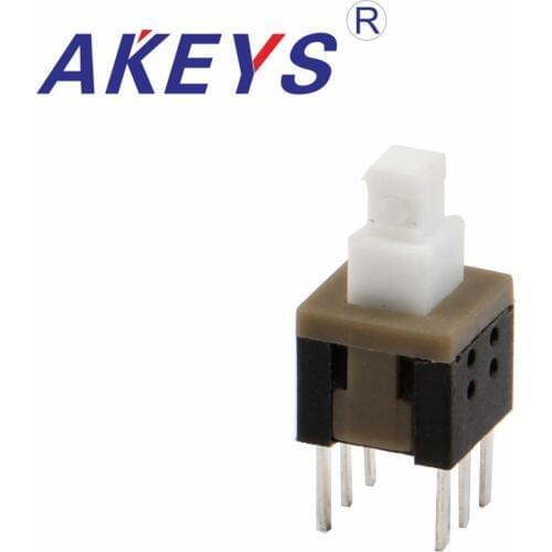 10PCS KFT-5.8c 3Pin/6Pin latching reed switch High life button 5.8x5.8mm silent tact Push switch