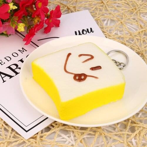 10Pcs Medium Mini Soft Squishy Bread Cute Package Toys Key Rising Wipes Anti-Stress Toys Dropshipping 2021