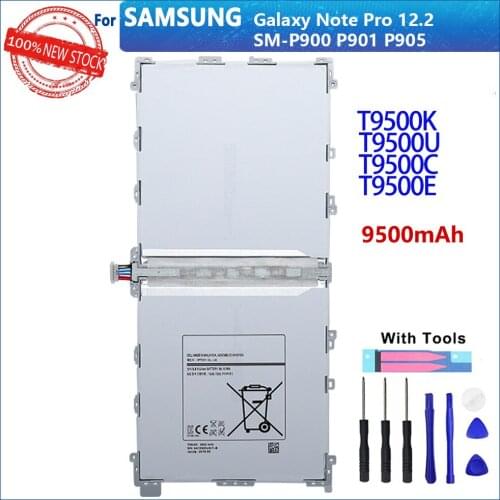 100% Genuine T9500E T9500C T9500K For Samsung Galaxy Note 12.2 P900 P901 P905 SM-T900 SM-P900 9500mAh Tablet Batteria With Tools