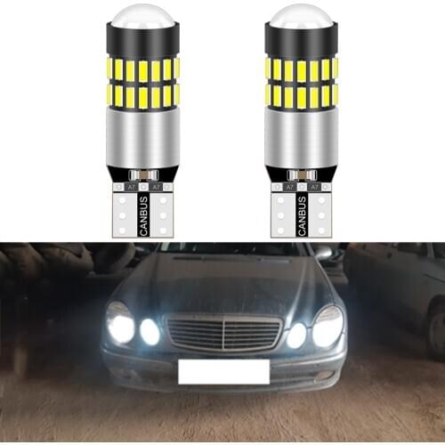 2pcs T10 W5W 15W Cree Chip XP-E CANBUS NO ERROR White LED Upgrade DRL Backup Reverse Map Dome Light Sourcing For Audi BMW Benz