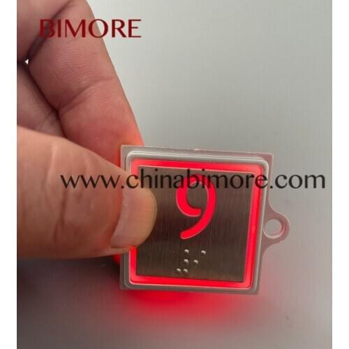 50PCS Elevator Square push button with ear KDS300 KDS50 red / white light with/without braille