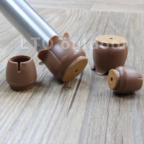 8/16PCS Table Chair Leg Mat brown Silicone Non-slip Table Chair Leg Caps Foot Protection Bottom Cover Pads Wood Floor Protectors