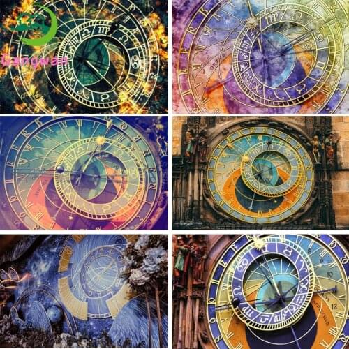 Constellation Tarot 5D DIY Diamond Embroidery color clock Picture Of Rhinestone Diamond Painting Cross Stitch Mosaic New Arrival
