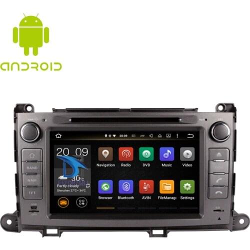 Android 9.0 Car GPS Navigation multimedia Bluetooth For OYOTA Sienna/XL30 2013--2020 Car radio player DVD Multimedia head unit