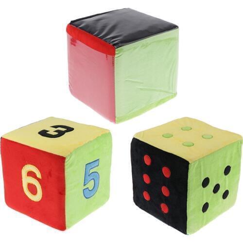 20cm Large 6 Sided Plush Dice Kids Stuffed Toys Cubic Pillow Cushion Sofa Decoration for Children