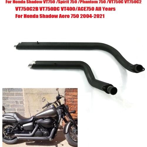 For Honda Shadow 750 Spirit 750 Phantom 750 Aero VT750 VT400 All Years Shortshots Staggered Exhaust Pipe Kit Silencer Mufflers