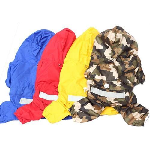 Rain Coat dog Clothes Camouflage Printed Casual Waterproof Jacket Costumes Outerwear For Small Dogs Puppy Product Supplies Pets