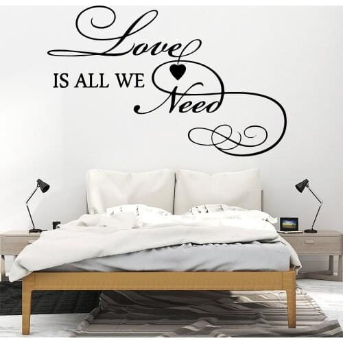 Artistic English Pattern Love Wall Stickers Modern Art Wall Decoration For Home Decor Living Room Bedroom Sticker Home Decor