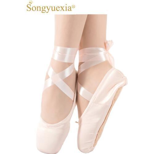 Classic Children Satin Face Hard Bottom Dance Shoe Adult Canvas Hard Bottom Toe Ballet Indoor Practice Shoe ballet dancing shoe