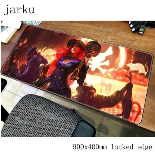 Miss fortune mouse pad gamer 900x400mm notbook mouse mat gel large gaming mousepad sexy pad mouse PC desk padmouse accessories