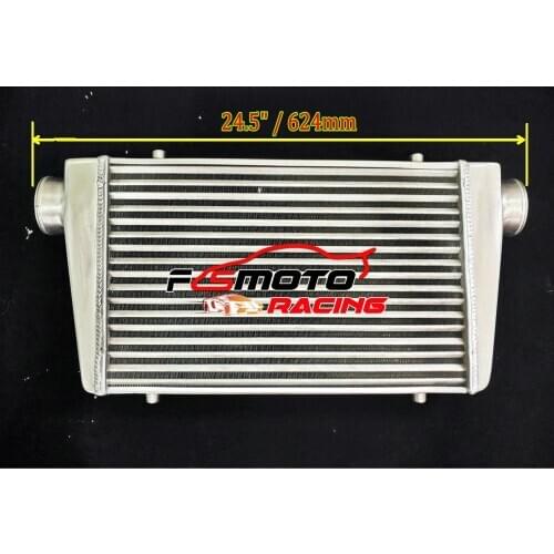 L=624mm FMIC Aluminum Universal Turbo Intercooler 450x300x69mm 3" Inch 76mm In/Outlet Tubo Pipe