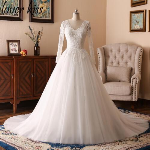Lover Kiss V-neck Wedding Dresses