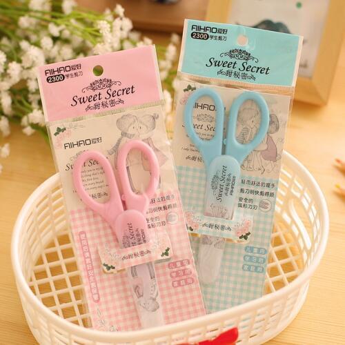 Sandro Kawaii scissors cute cartoon fresh small paper cutter sweet safety scissors