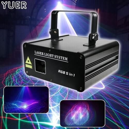 Mini Patterns RGB Laser Projector Light Disco DJ Lights RGB Party Lighting for Stage Decoration with Sound Activated Par Light