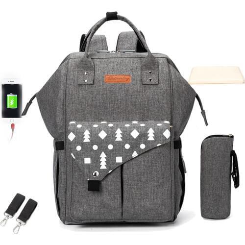 Fashion Mummy Maternity Nappy Bag Large Capacity Baby Diaper Bag Travel Backpack Designer Nursing Bag for Baby Care