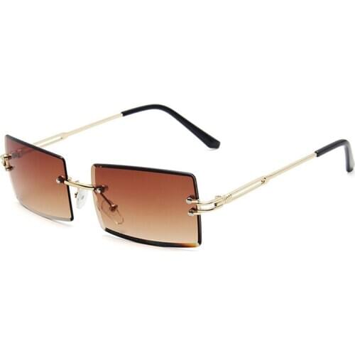 Fashion Rimless Retro Eyewear Women Oculos Plastic Classic Frame Square Sunglasses Men Eyeglasses Outdoor Sun Glasses Gafas