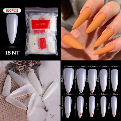 Nail French pointed nail seamless nail ballet nail transparent nail toe nail piece false manicure tool